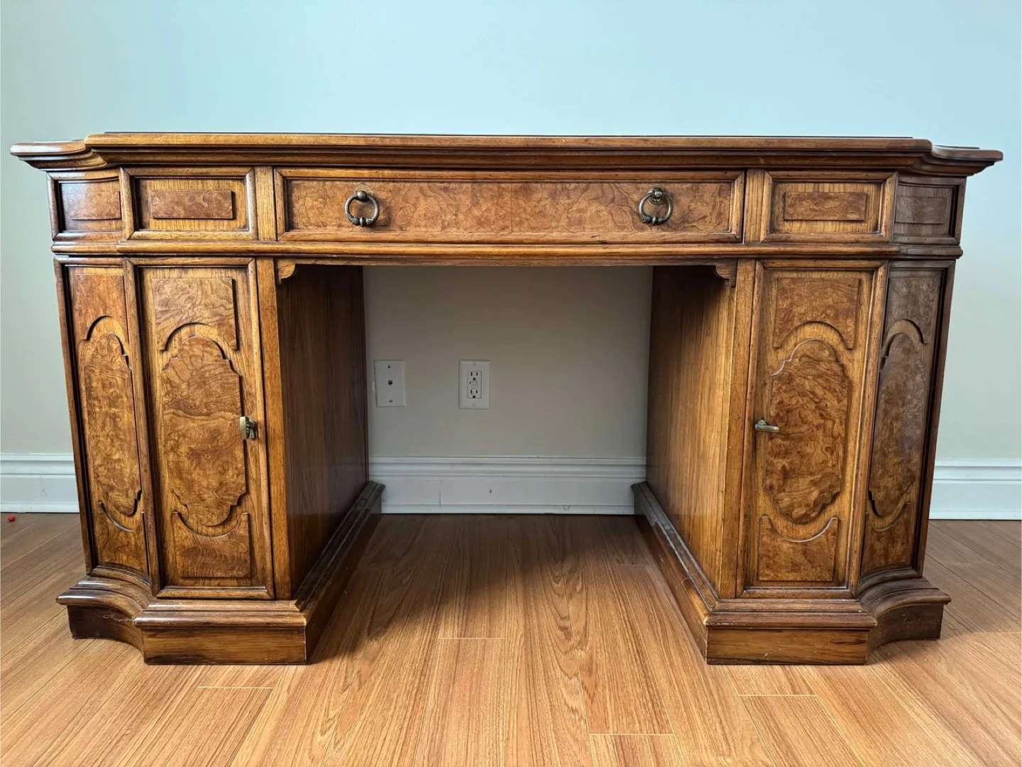 Vintage Wood Executive Desk thumbnail