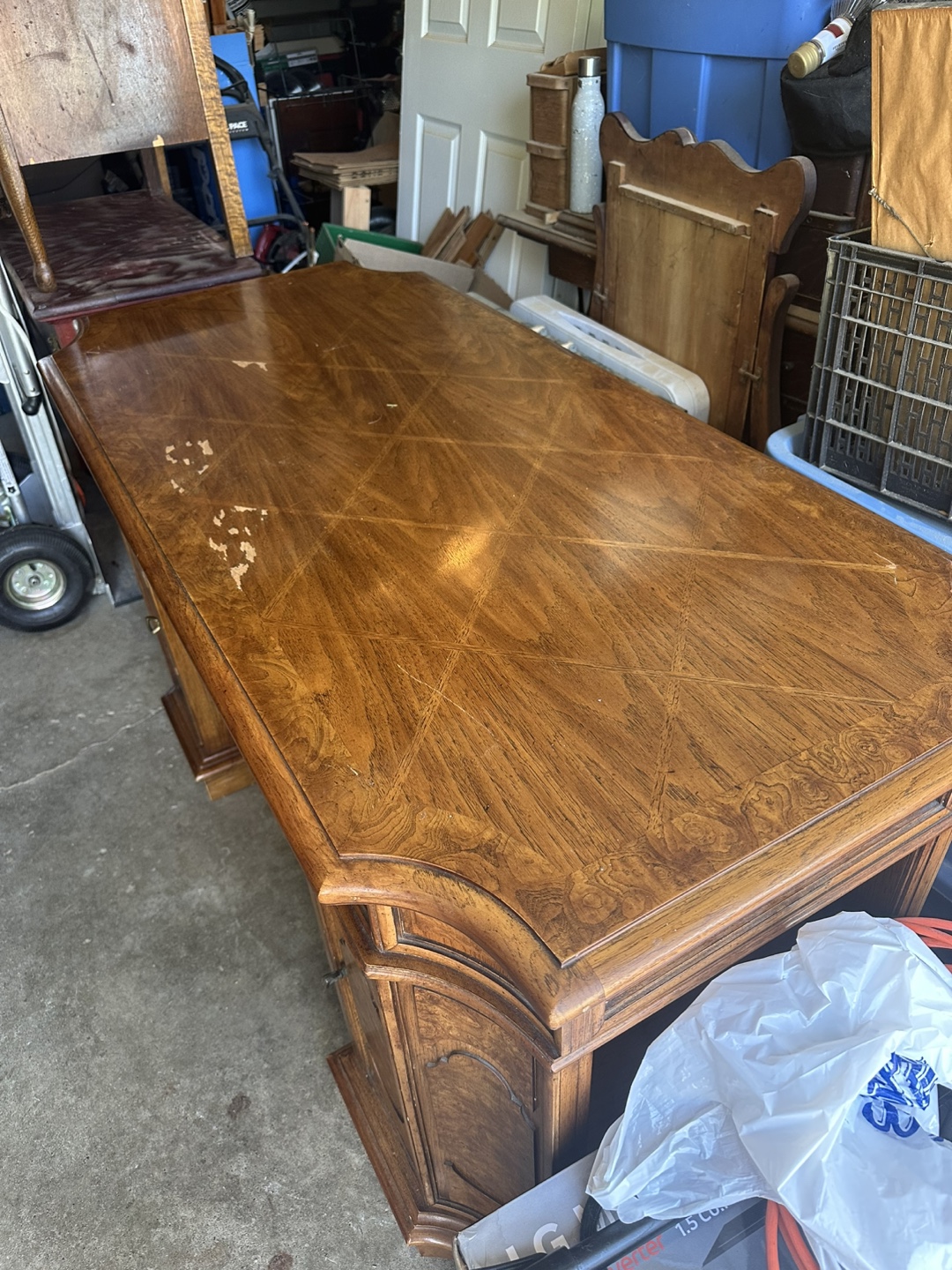 Vintage Wood Executive Desk - photo 2