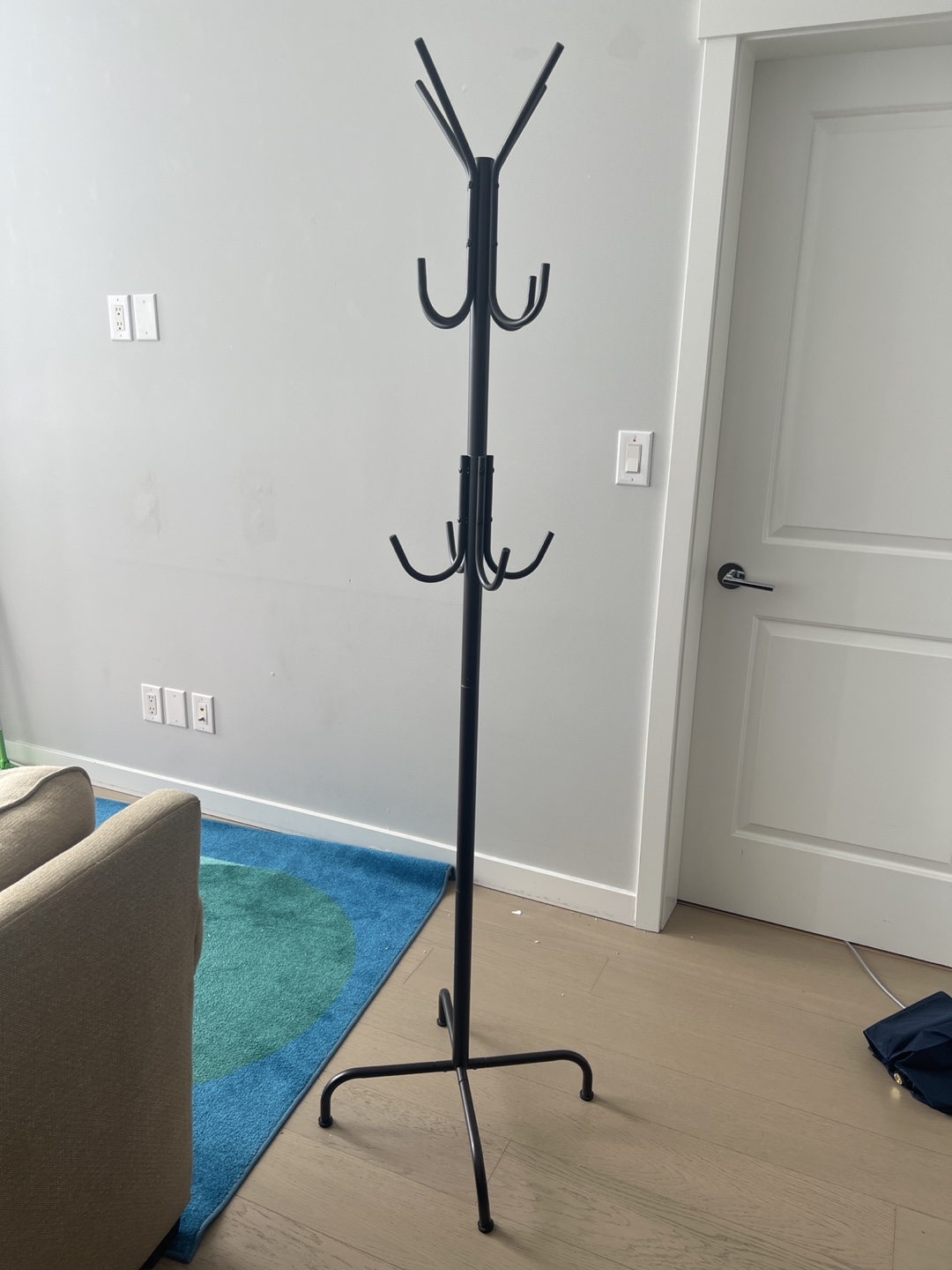 Black Metal Coat Rack