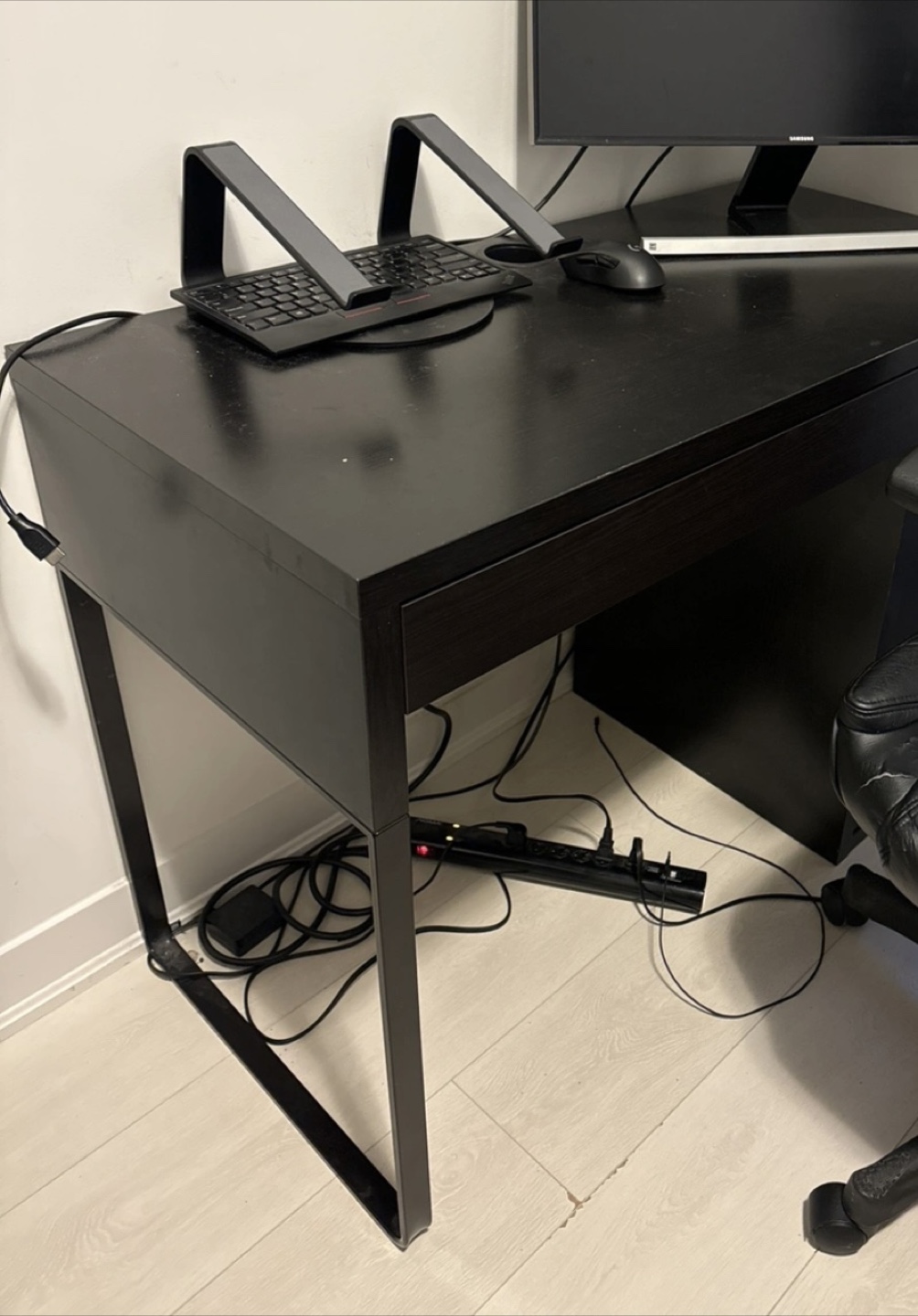 IKEA MICKE Desk - Black-Brown