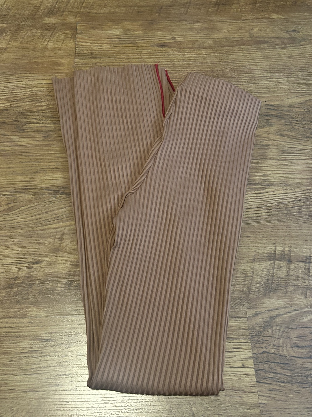 Zara Brown ribbed flare pants with side slits - photo 2