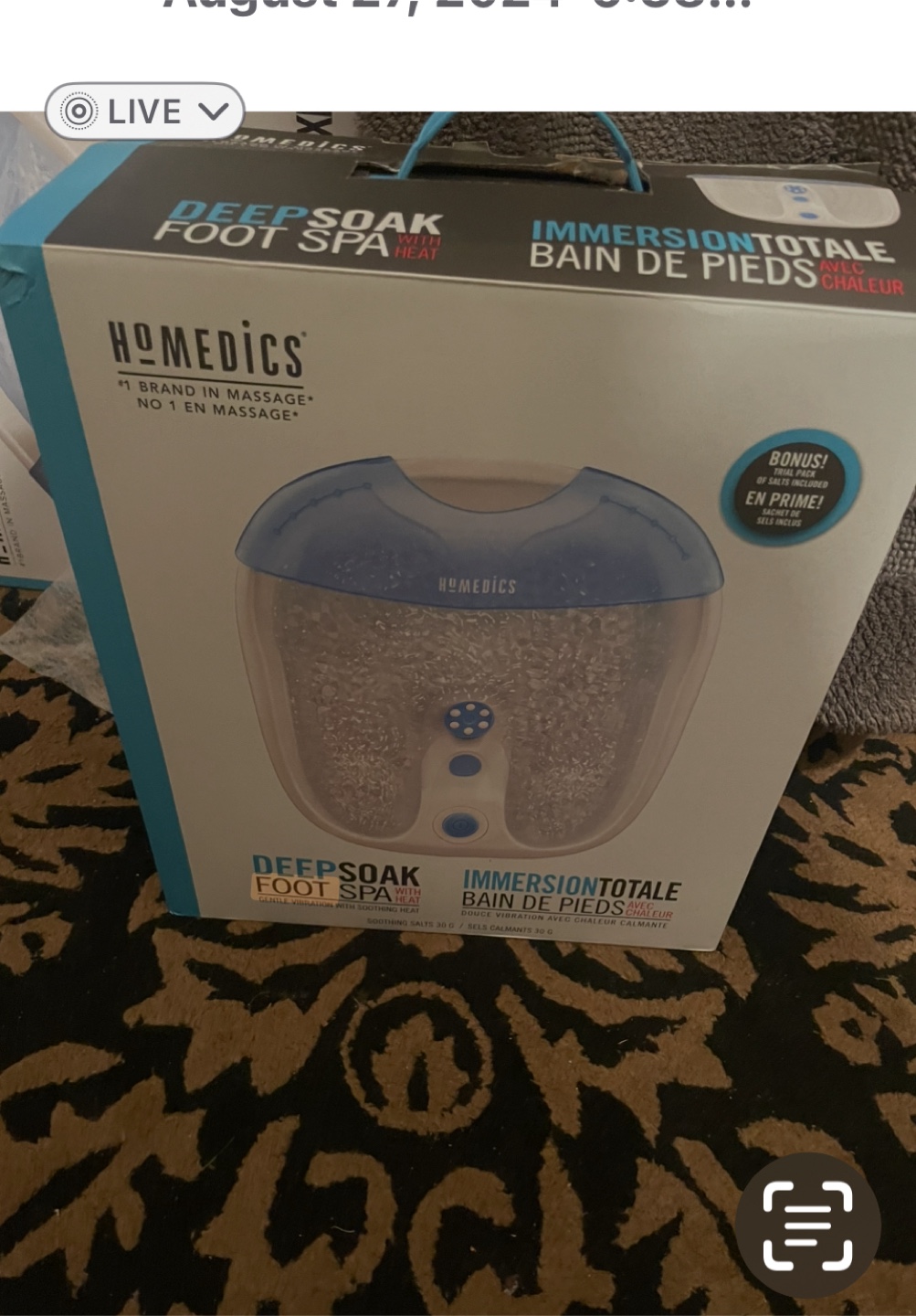 HoMedics Deep Soak Foot Spa with Heat