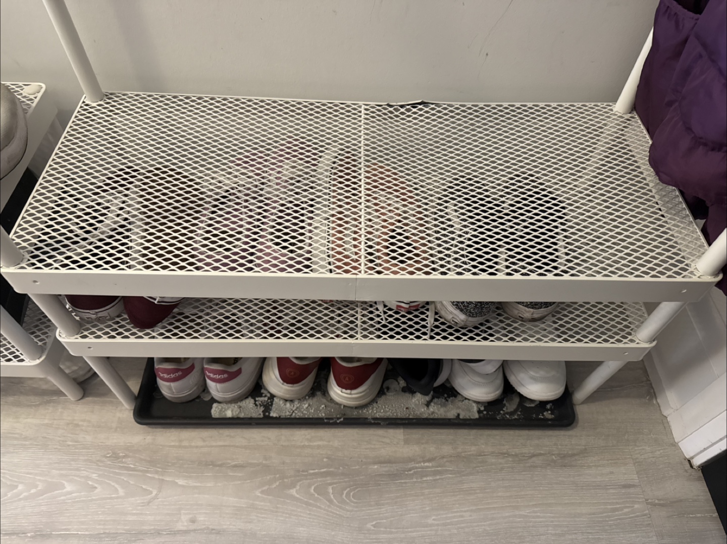 IKEA White Shoe Rack and Clothes Rack - photo 2