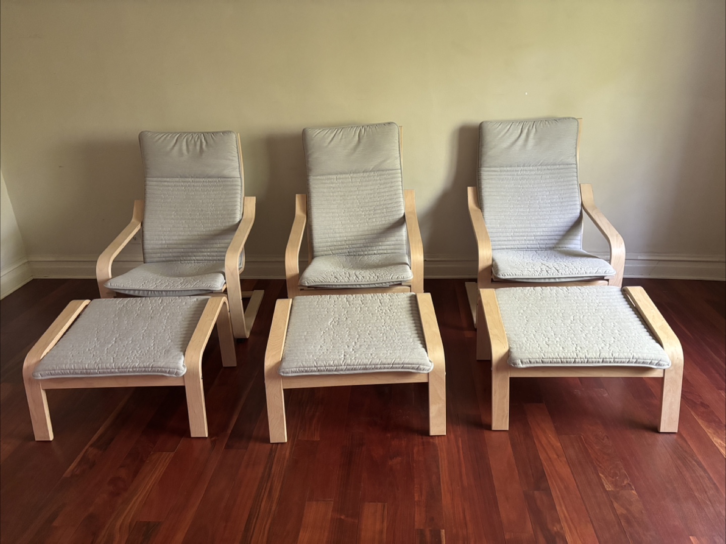 IKEA POÄNG armchair and ottoman (1 set available)