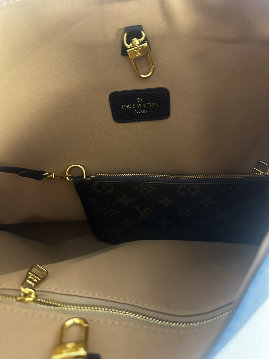 Black Leather Tote Bag with Pouch(replica) - photo 5