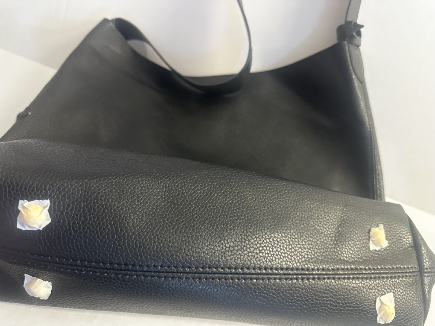 Black Leather Tote Bag with Pouch(replica) - photo 2