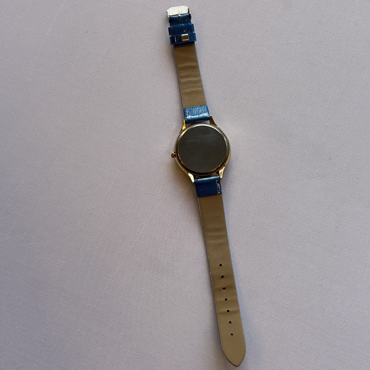 XOXO Gold Blue Analog Roman Numeral Wrist Watch with Floral Face - photo 5