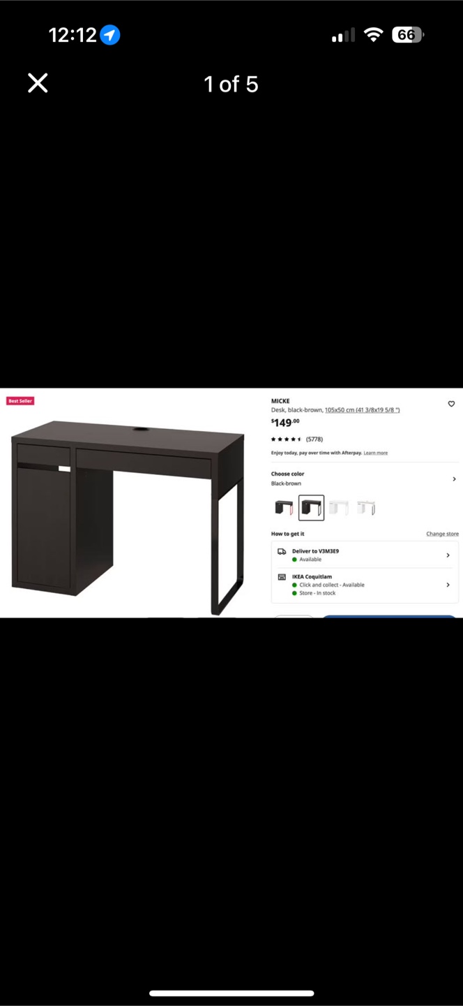 IKEA MICKE Desk - Black-Brown - photo 4
