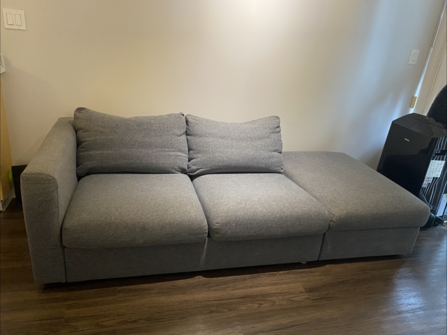 Grey Modular Sectional Sofa with Chaise Lounge