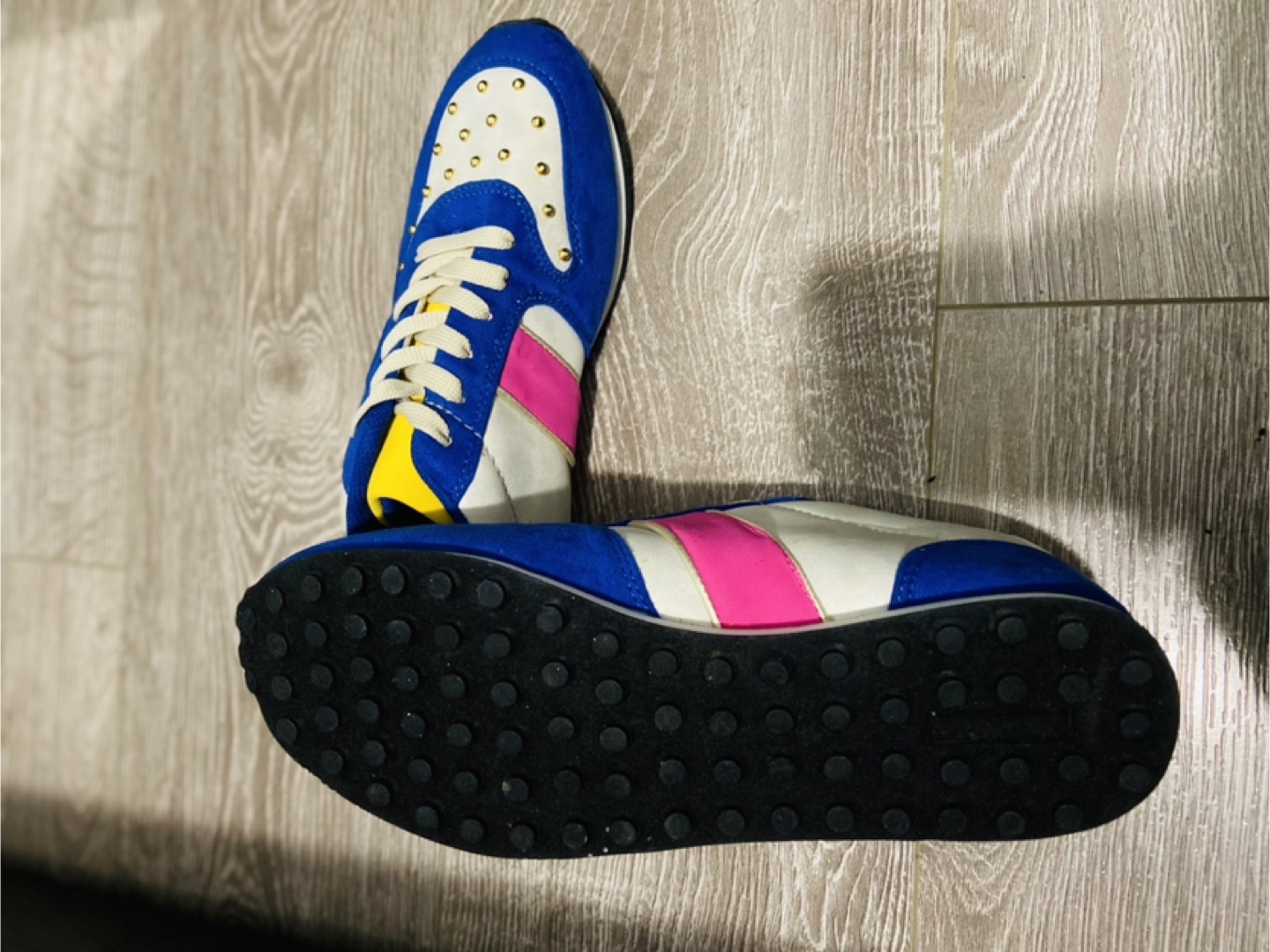 Women's Colourful Studded Sneakers - photo 3