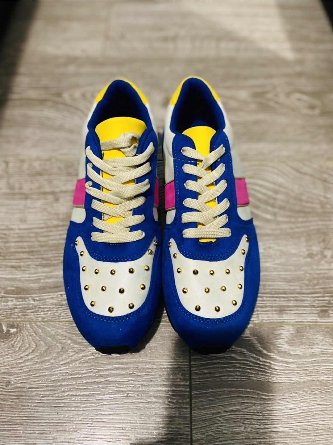 Women's Colourful Studded Sneakers