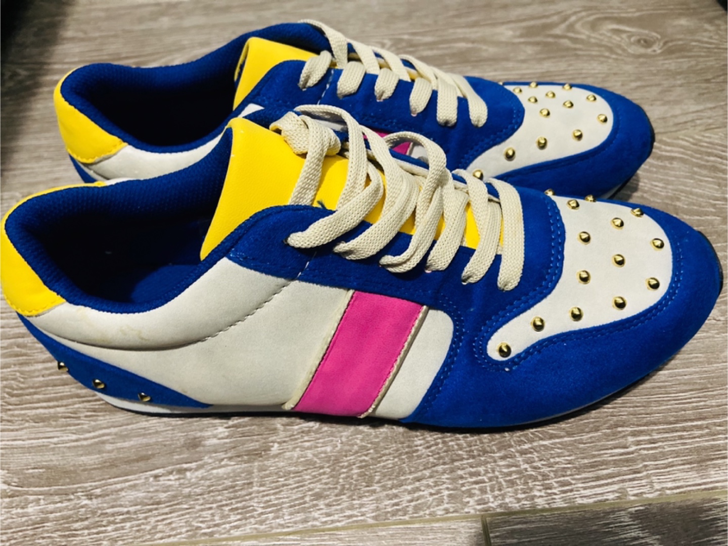Women's Colourful Studded Sneakers - photo 2