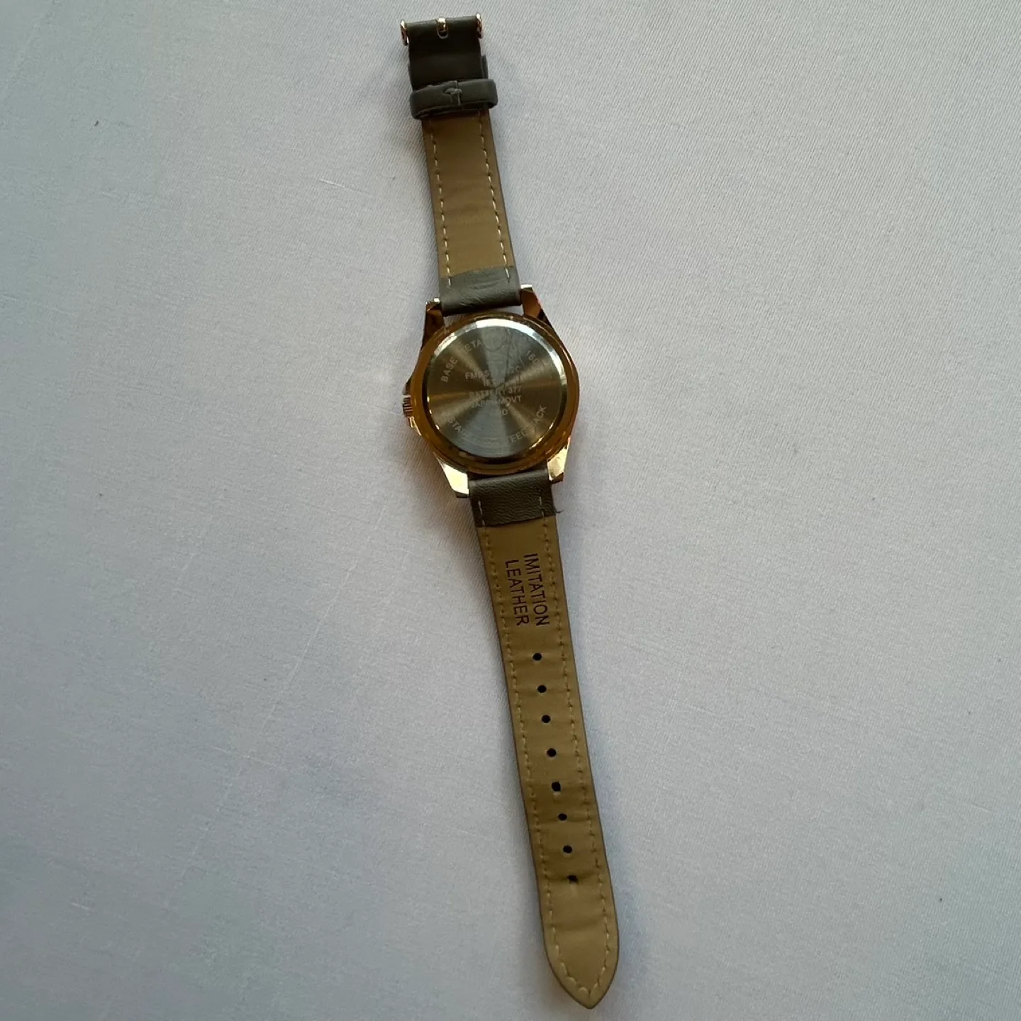 Valletta Gold and Gray Womens Analog Wrist Watch Crystal Accents image indicator(7)