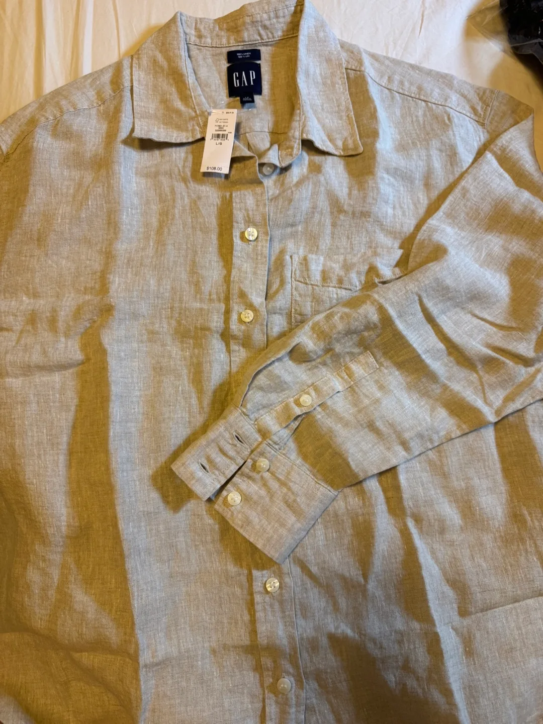 Brand New GAP 100% Linen Button-Down Shirt thumbnail