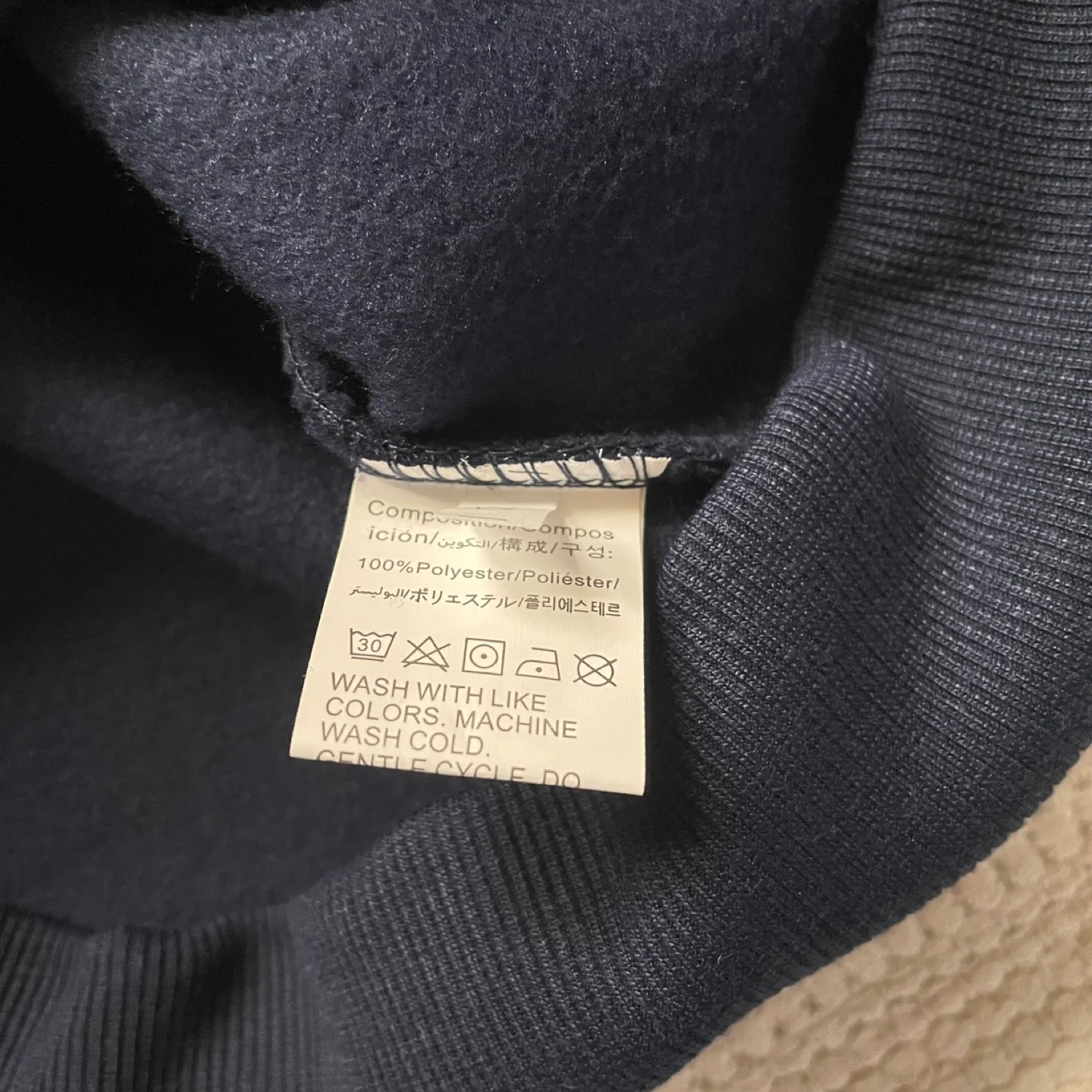 🥕Navy Blue Zip-Up Hoodie image indicator(2)