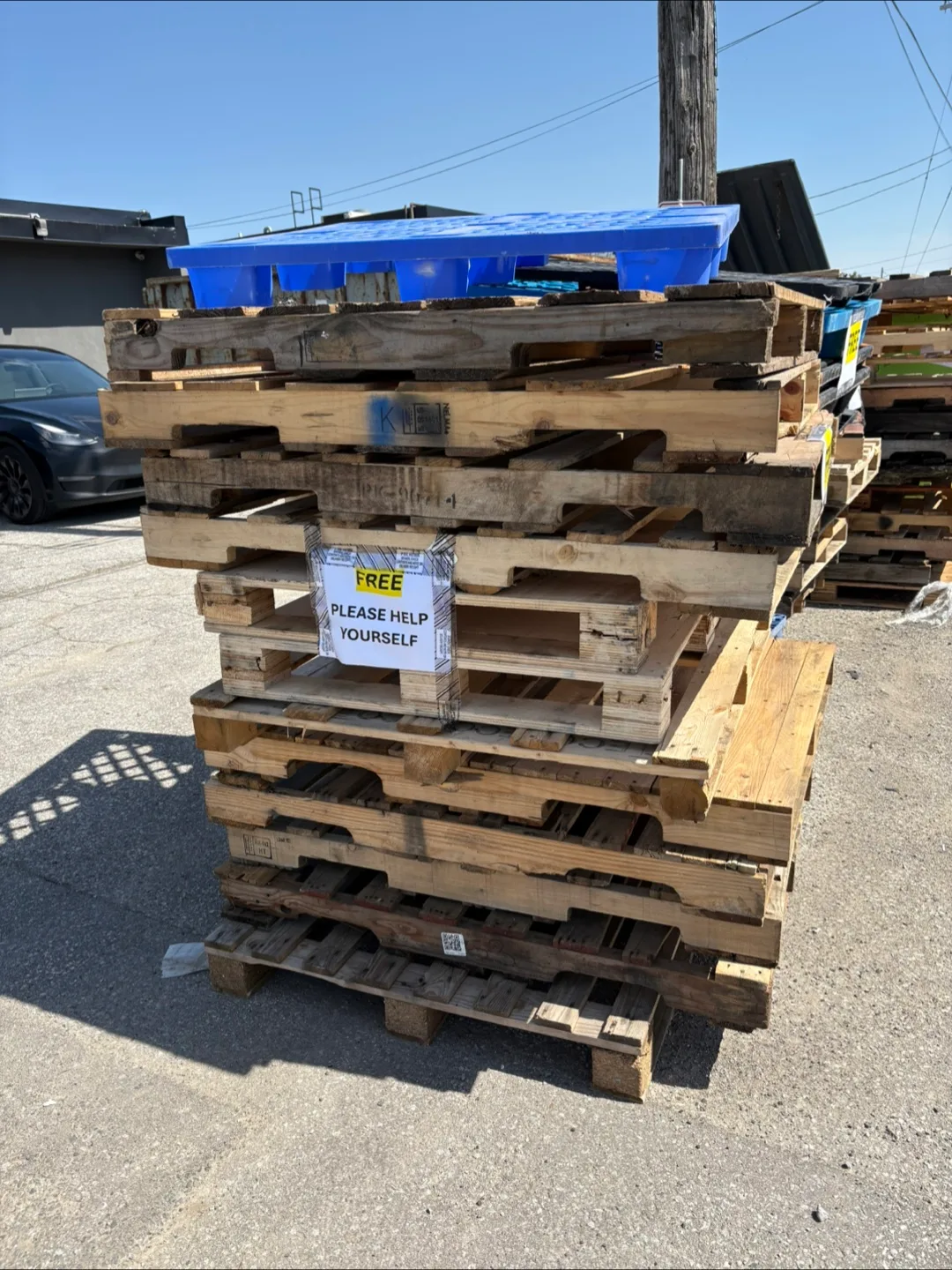 FREE SKIDS - Wood and Plastic - all sizes - HELP YOURSELF thumbnail
