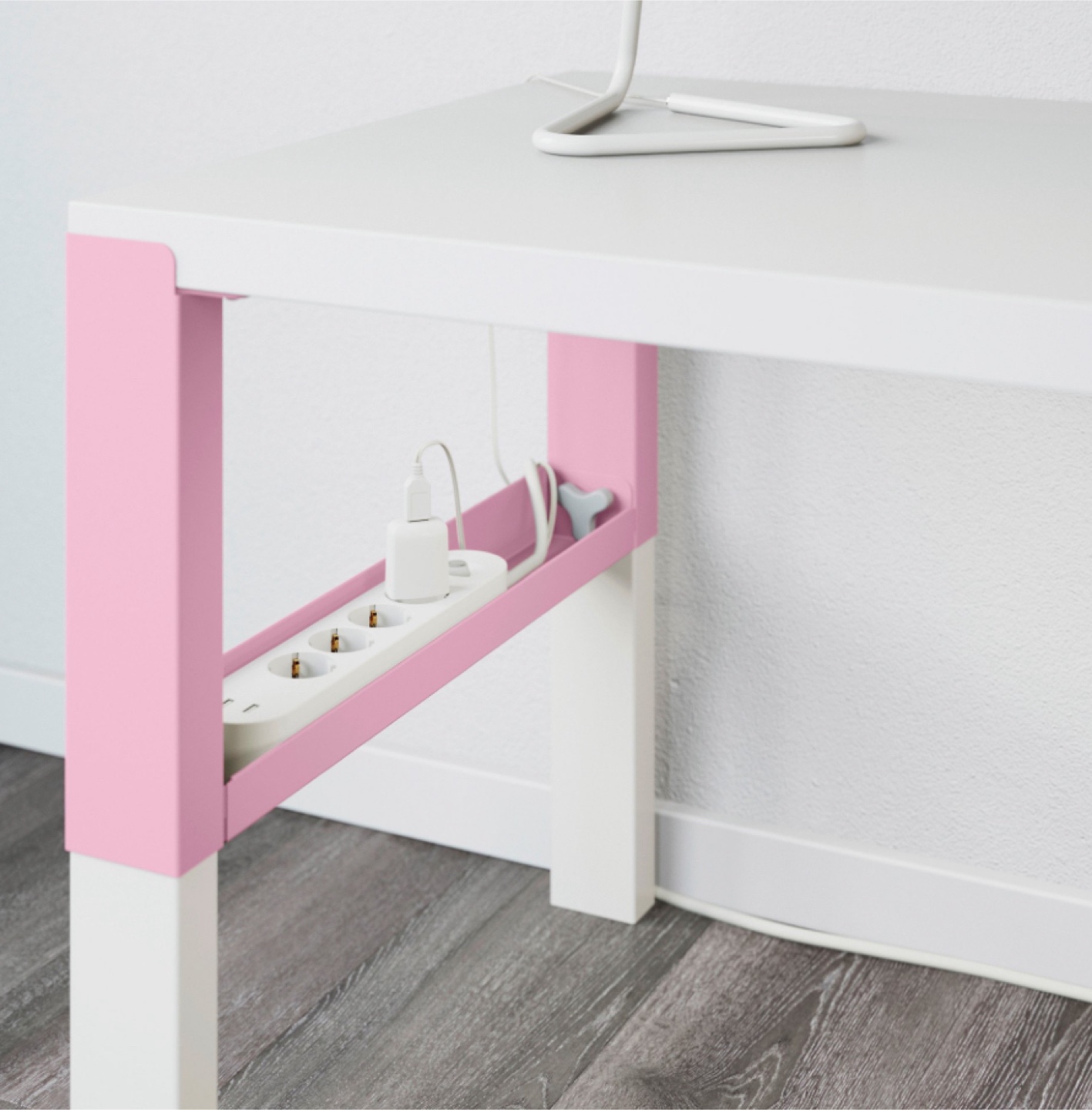 Desk with chair - White with adjustable Legs - photo 4