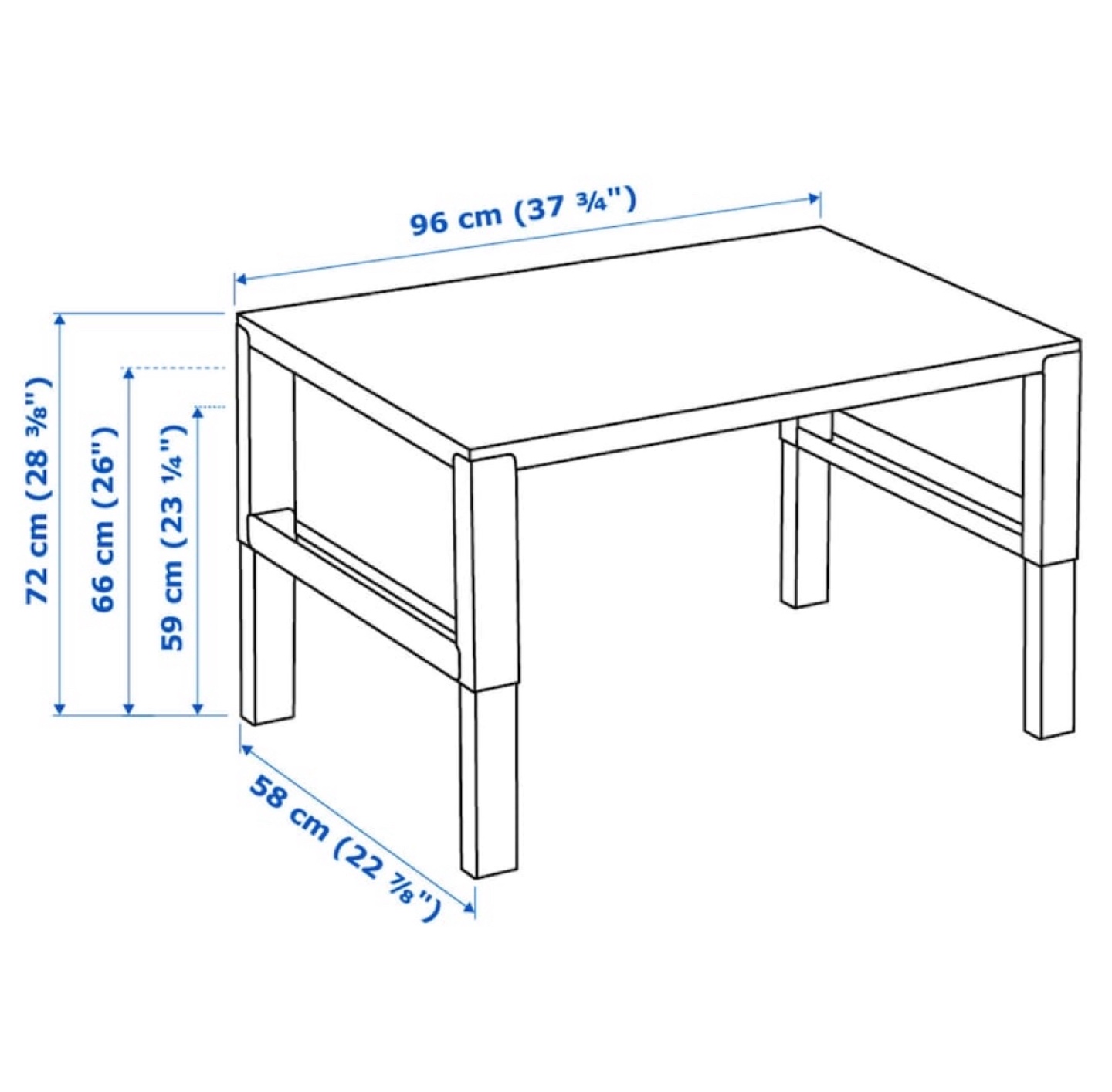 Desk with chair - White with adjustable Legs - photo 3