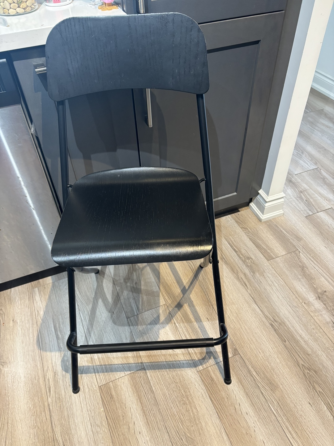 IKEA Black Folding Bar Stool