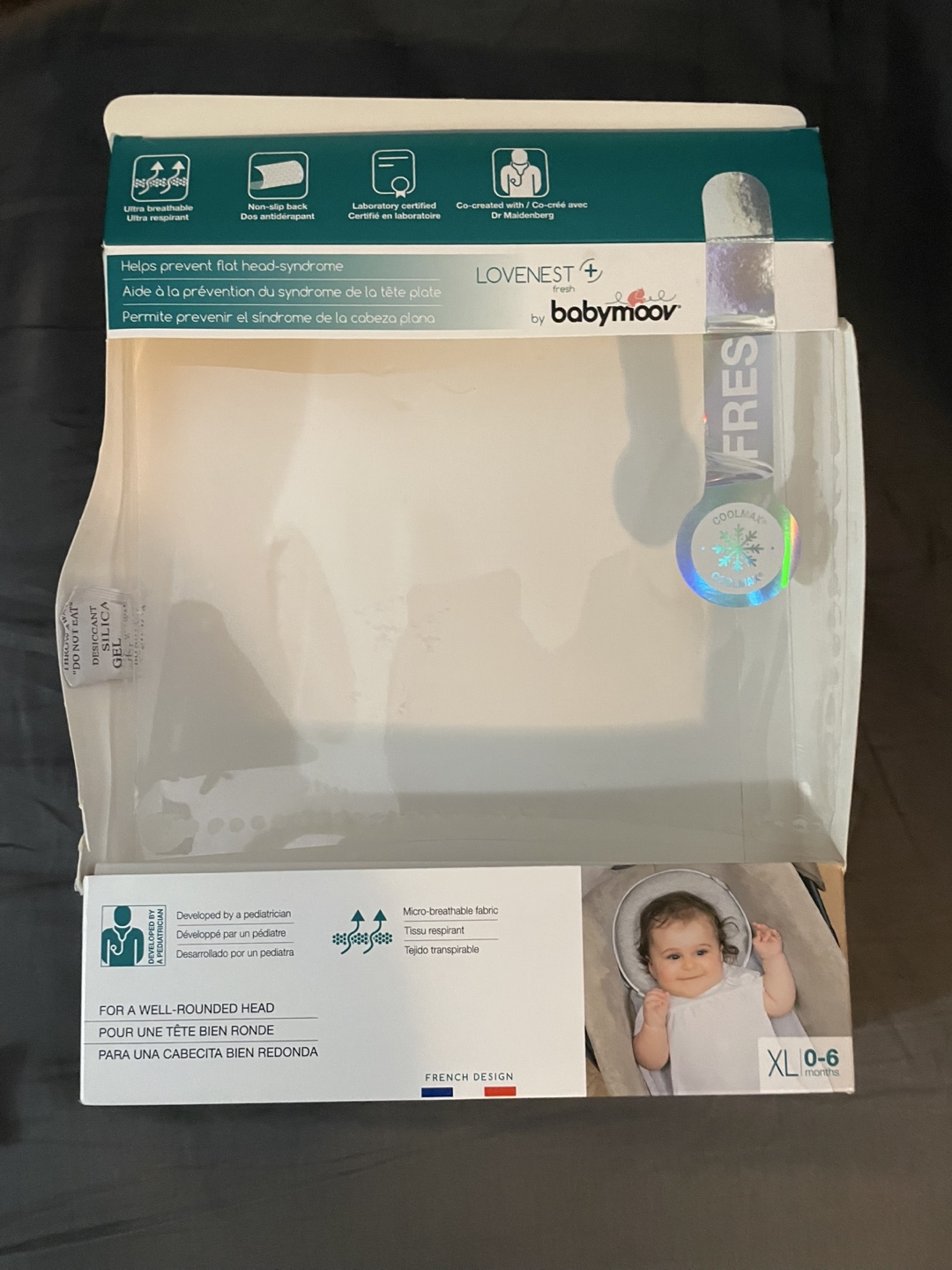 BabyMoov Lovenest+ Ergonomic Head Support Pillow - Grey - photo 4