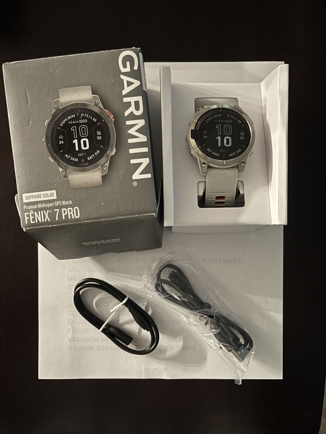 Garmin Fenix 7 Pro Sapphire Solar GPS Watch - Brand New