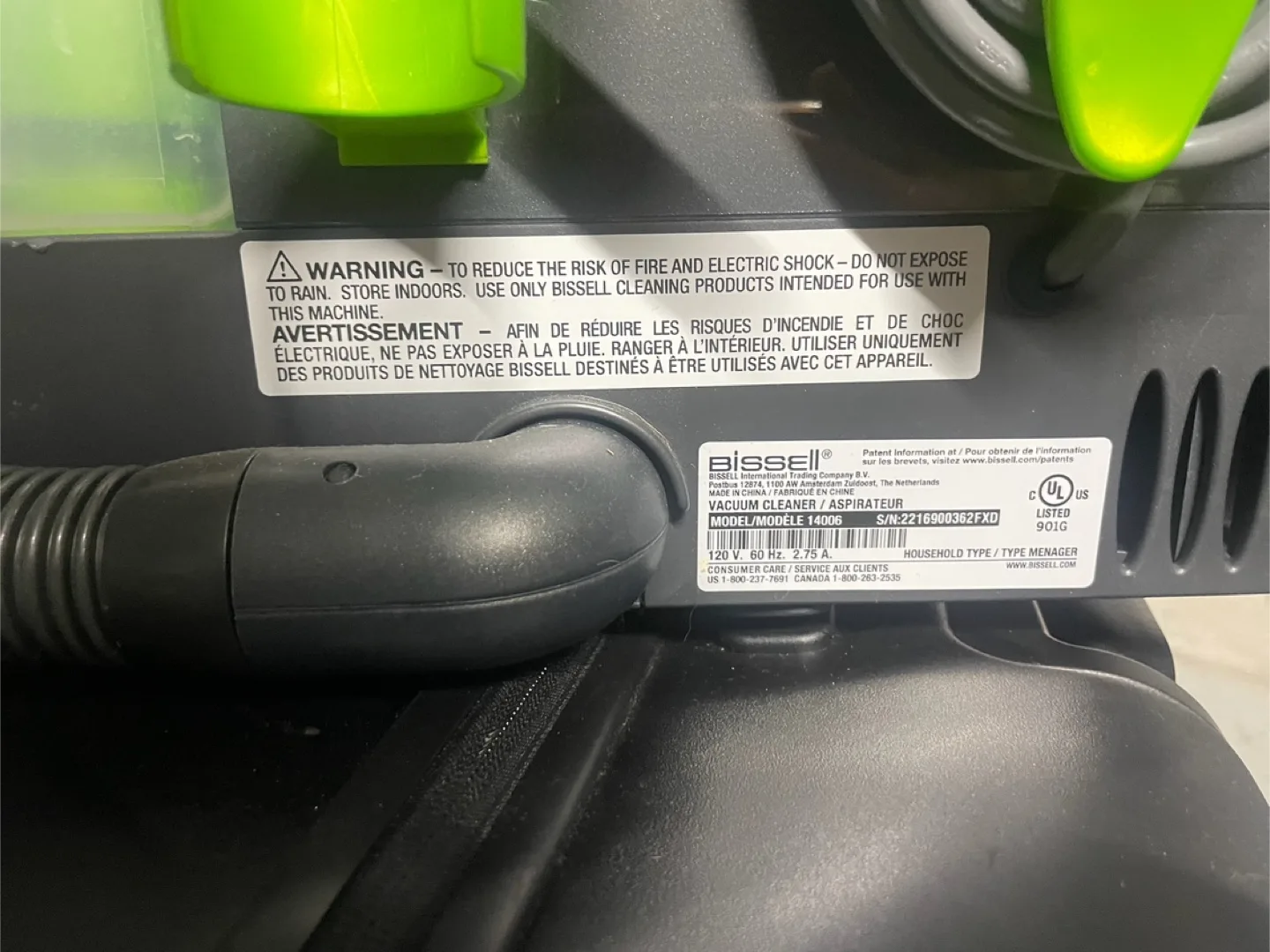 Bissell Little Green Portable Carpet Cleaner image indicator(3)