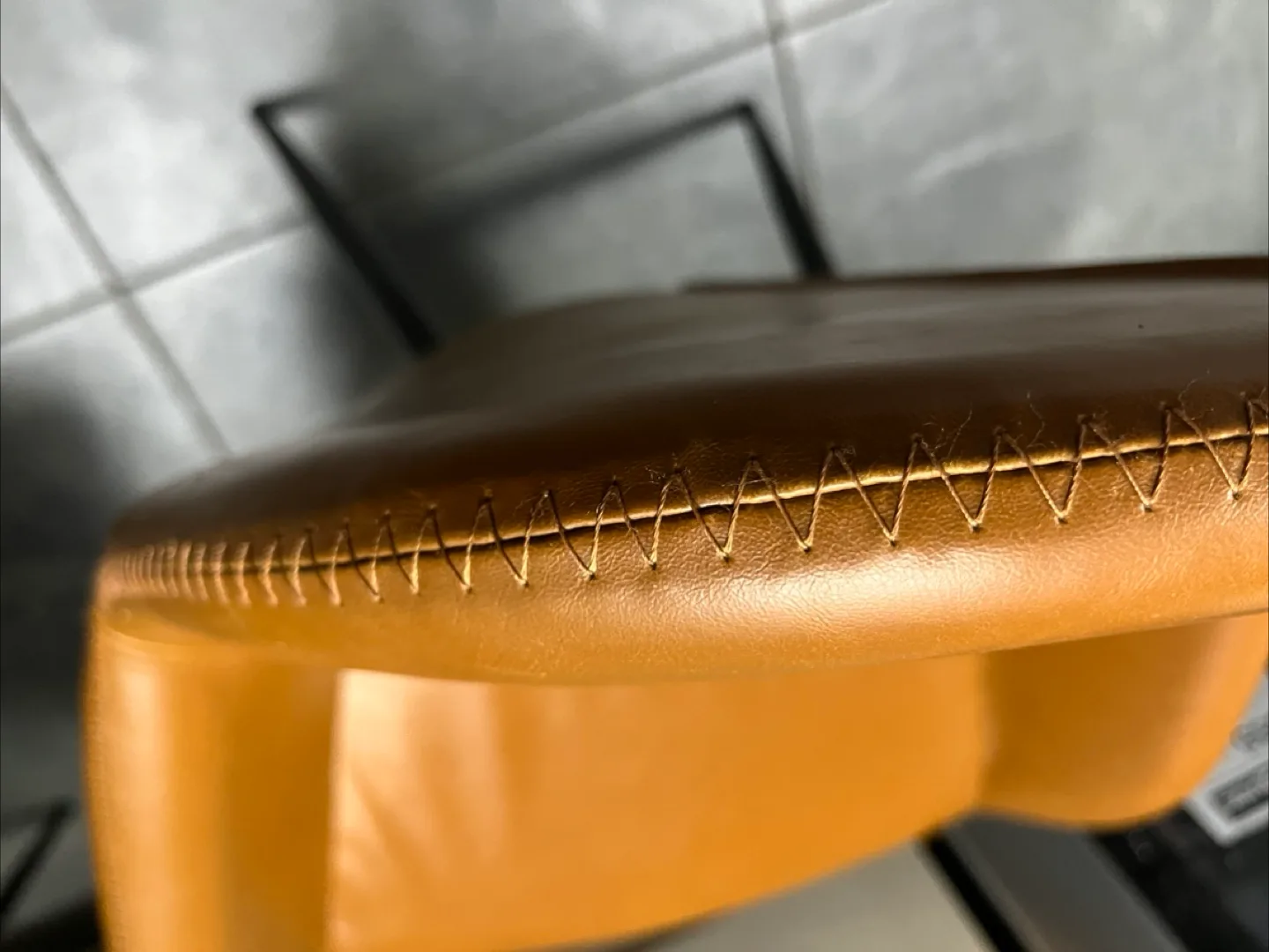 Pair of Mustard Yellow Chairs with Black Legs image indicator(5)