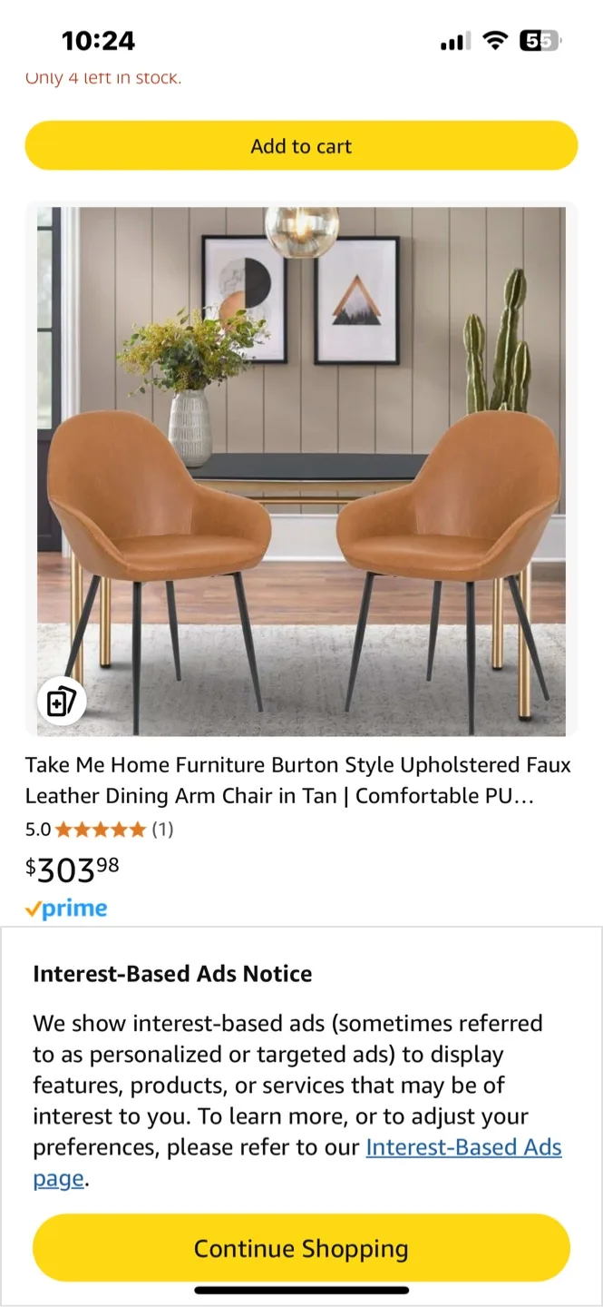 Pair of Mustard Yellow Chairs with Black Legs image indicator(2)