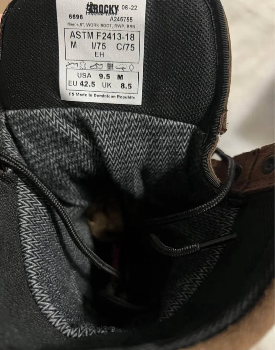 NEW Rocky Mens 9.5M LTT ST Work Boot image indicator(4)