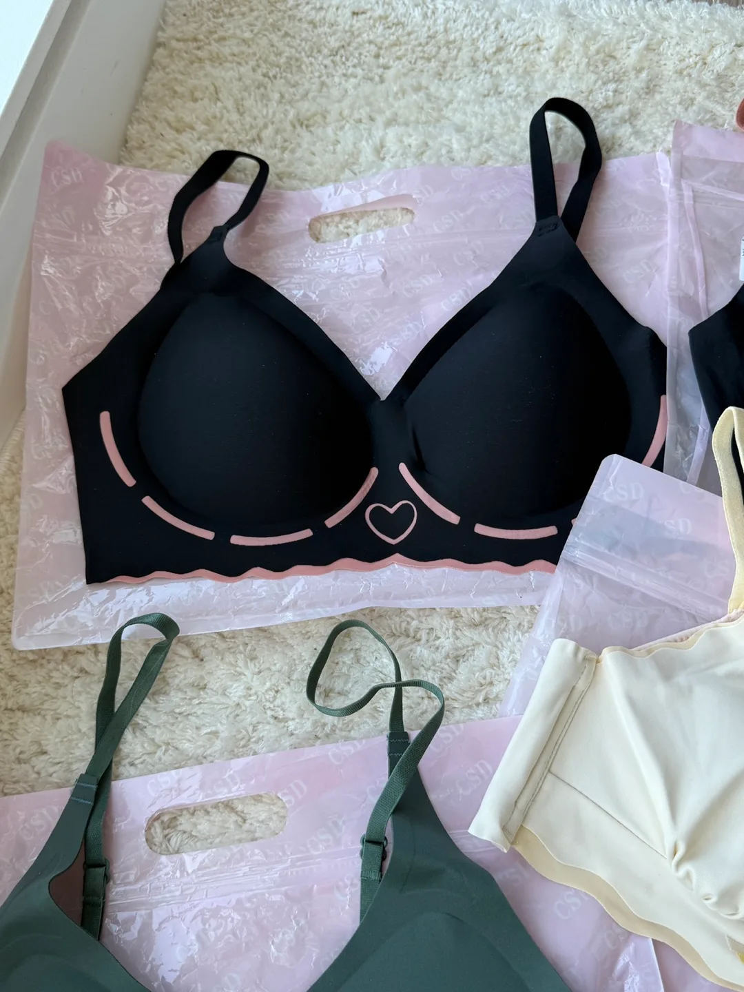 Cute!!! New Wireless Bras - Sizes Small 36/80 thumbnail