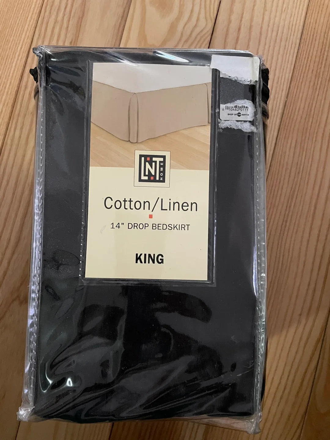 King Black 14" Drop Bedskirt - Cotton/Linen Blend thumbnail