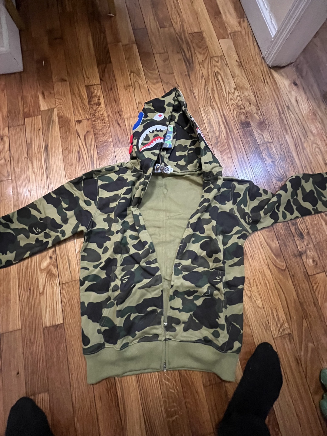 A Bathing Ape Shark Camo Zip-Up Hoodie - photo 3
