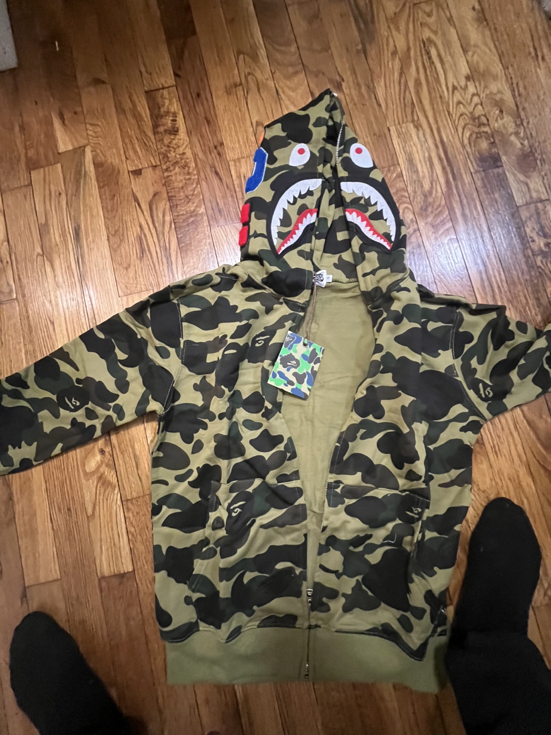 A Bathing Ape Shark Camo Zip-Up Hoodie - photo 2