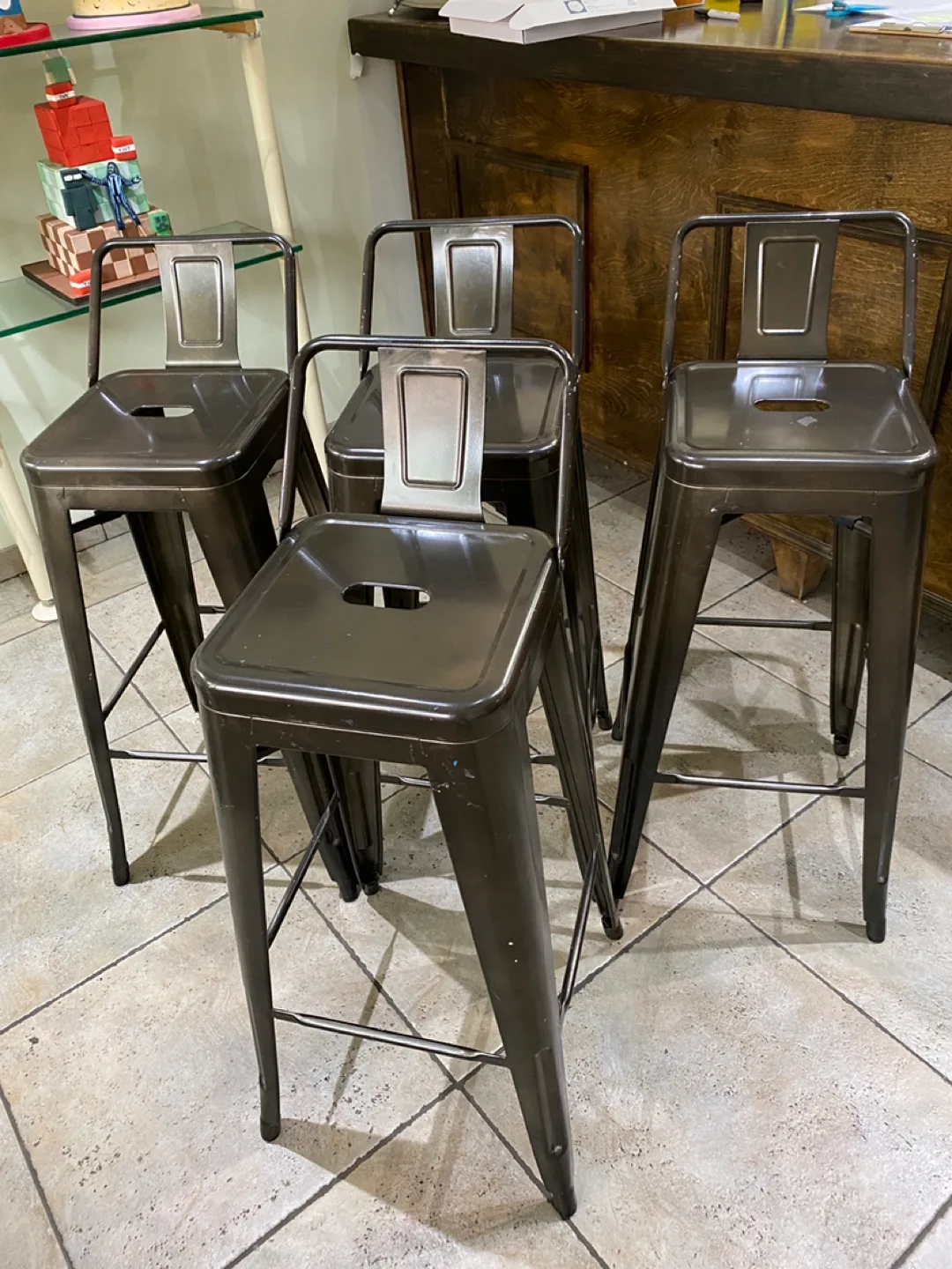 Set of 4 bar stools thumbnail
