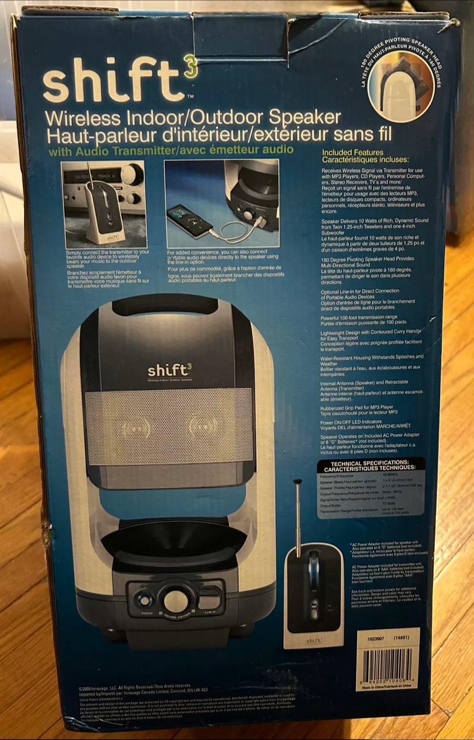 Shift3 Wireless Indoor/Outdoor Speaker with Audio Transmitter image indicator(2)