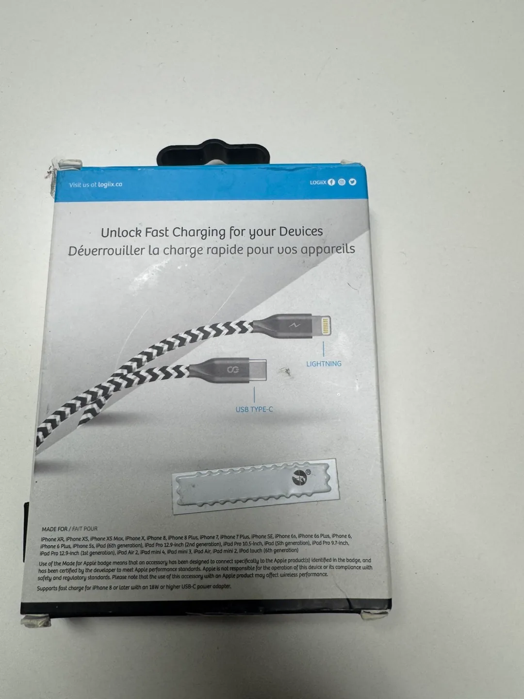 Logix Piston Connect Braid+ 1.2m USB-C to Lightning Cable image indicator(2)