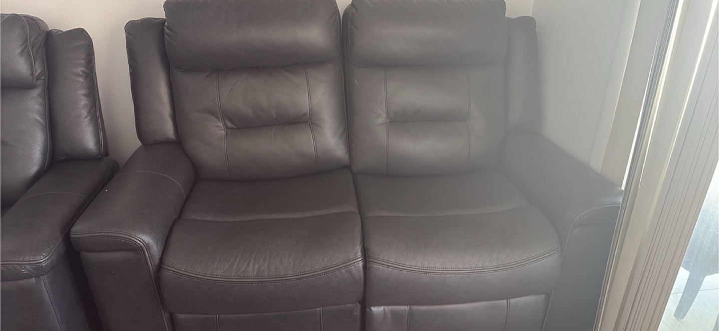 Reclining Leather Home Theater Seating Set - photo 3