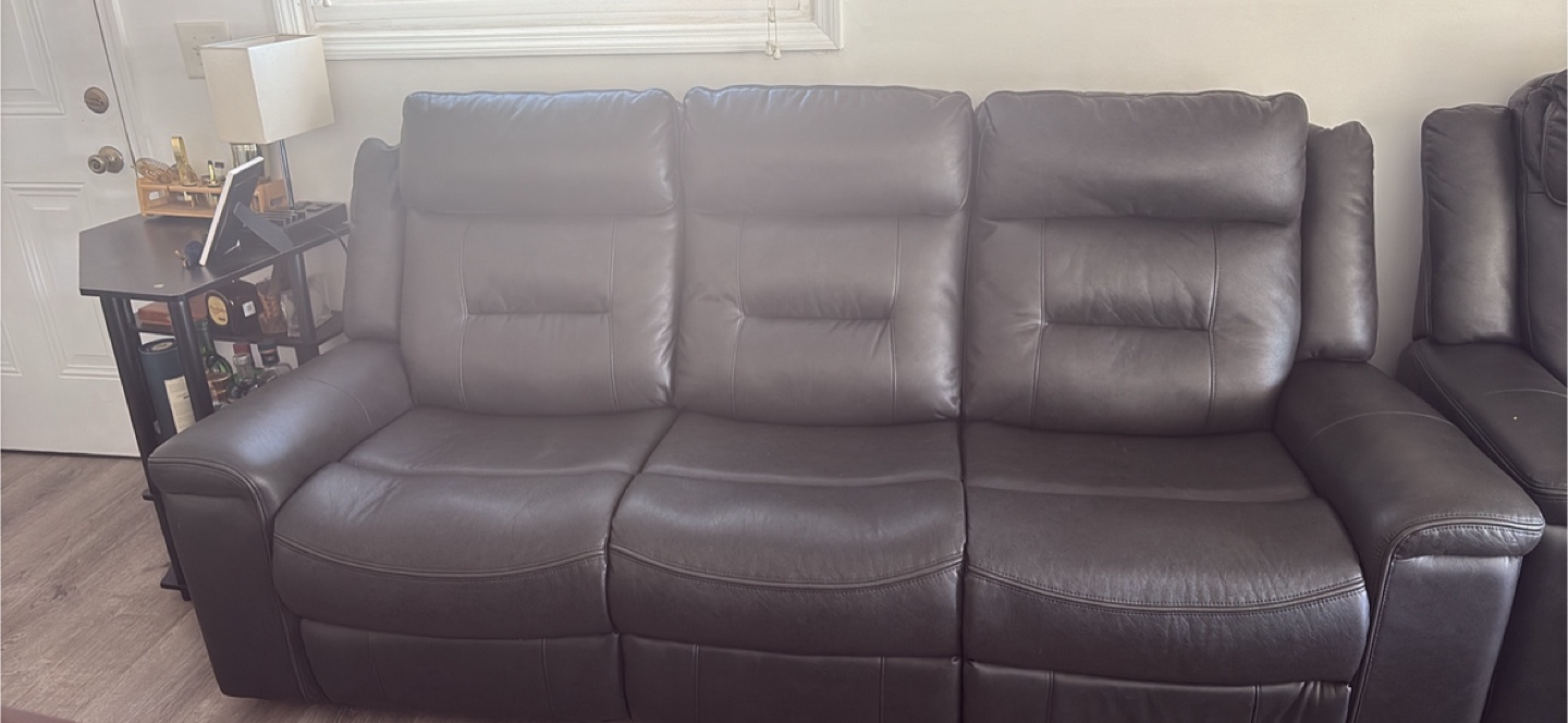 Reclining Leather Home Theater Seating Set - photo 2
