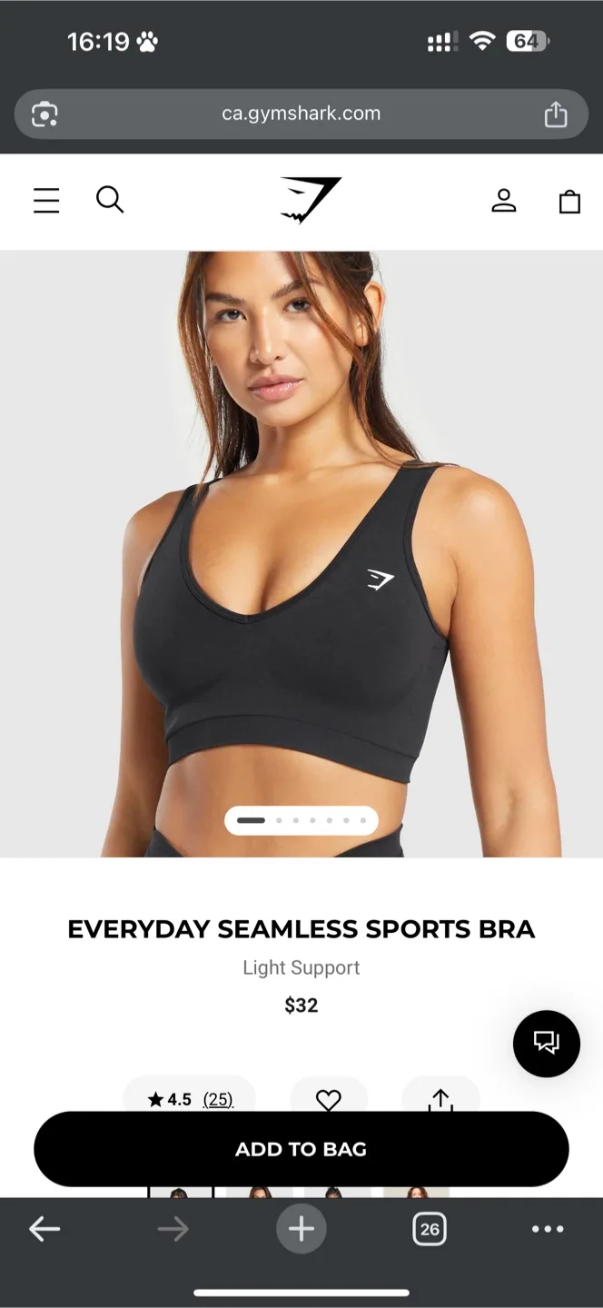 Brand New Gymshark Everyday Seamless Sports Bra thumbnail