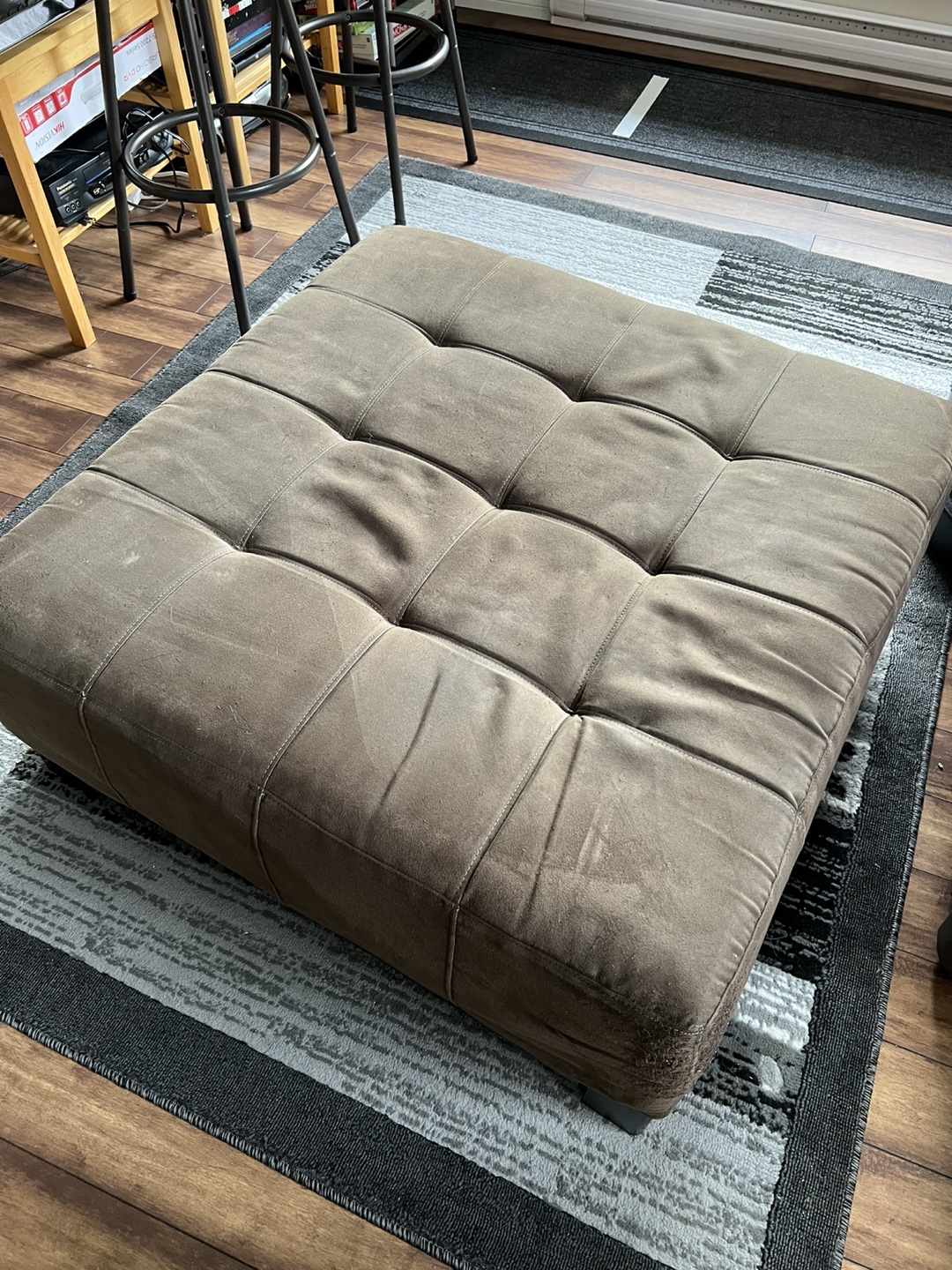 Brown Square Ottoman