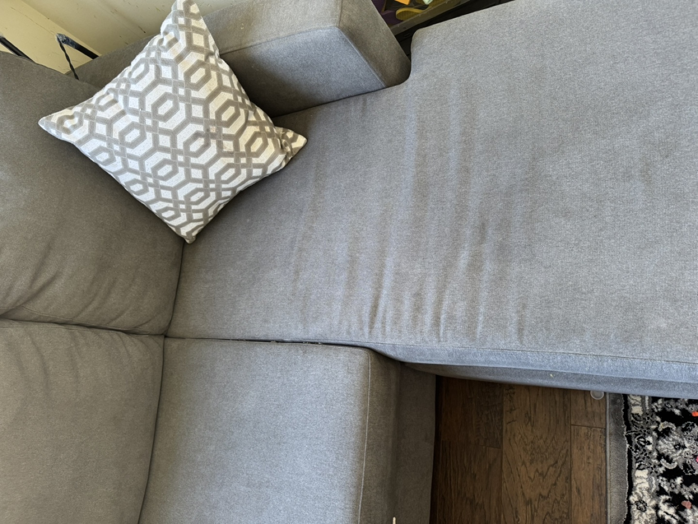 Grey Sectional Sofa with Chaise Lounge - photo 3
