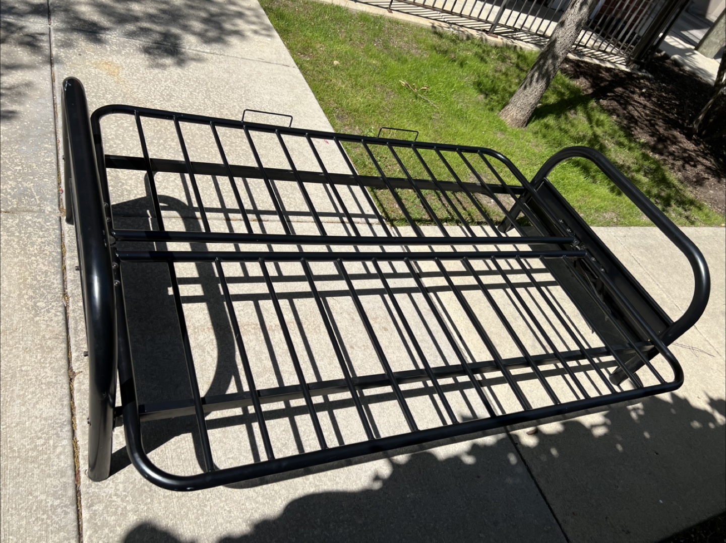 Black Metal Futon Frame full size - photo 2