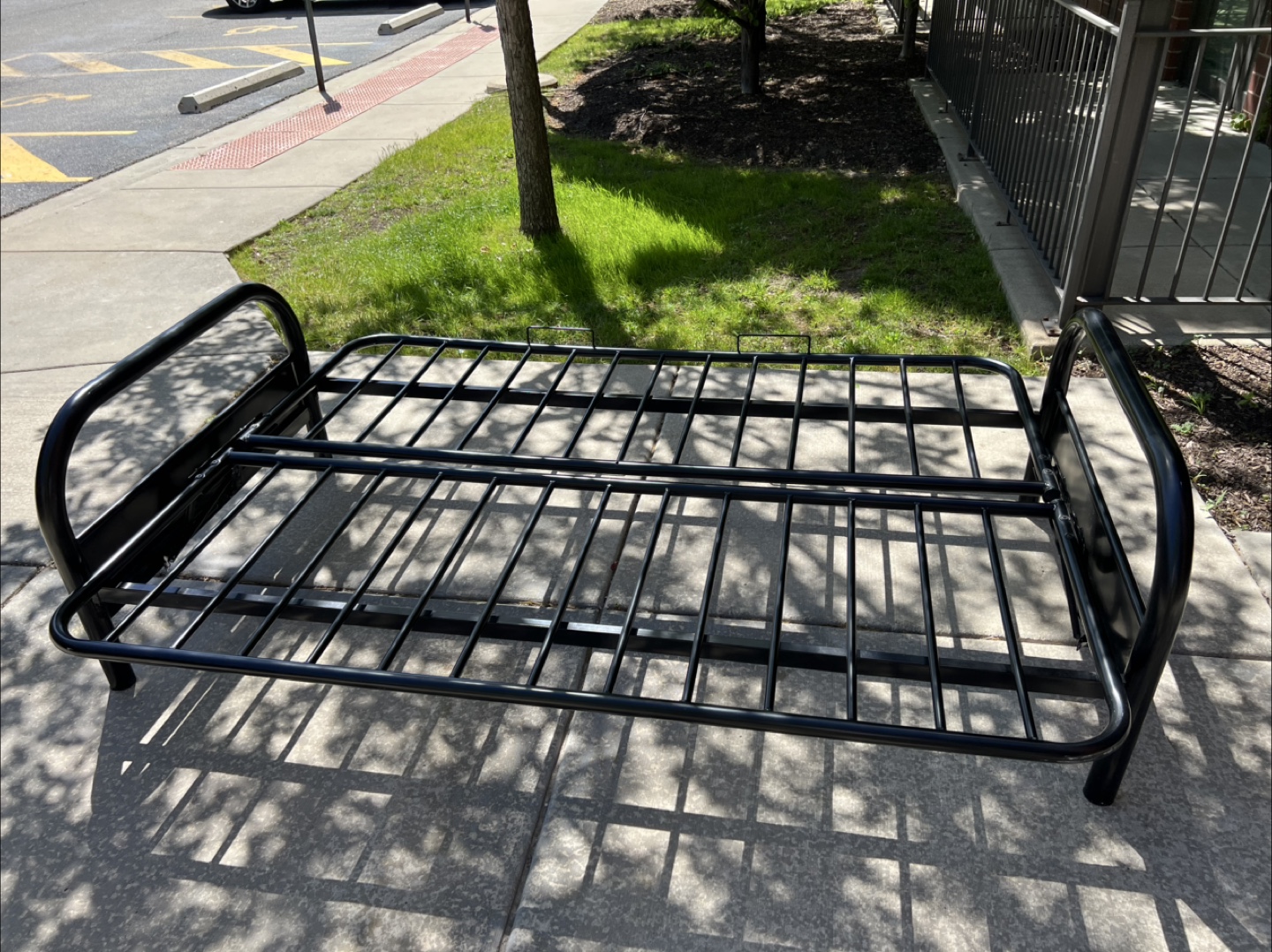 Black Metal Futon Frame full size - photo 5