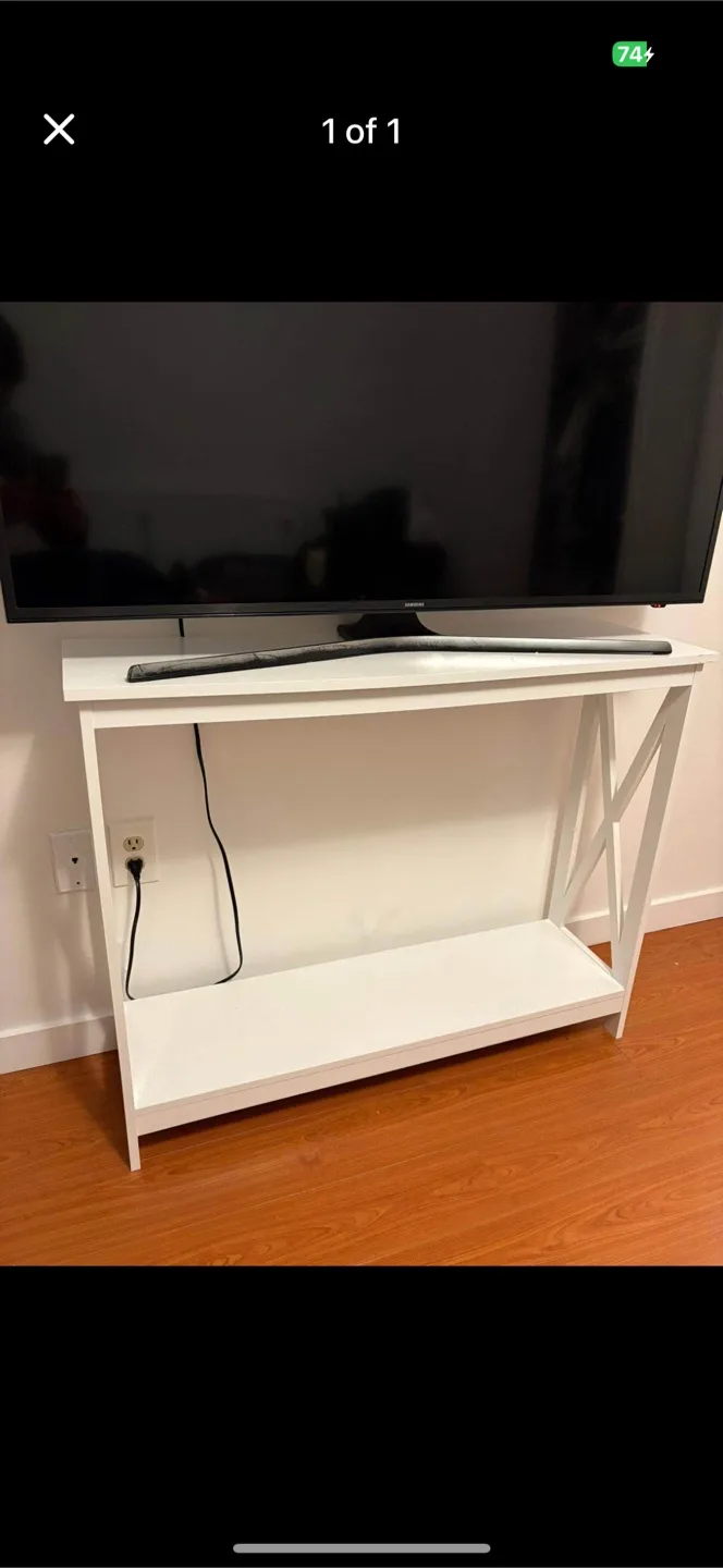 White Console Table with Shelf