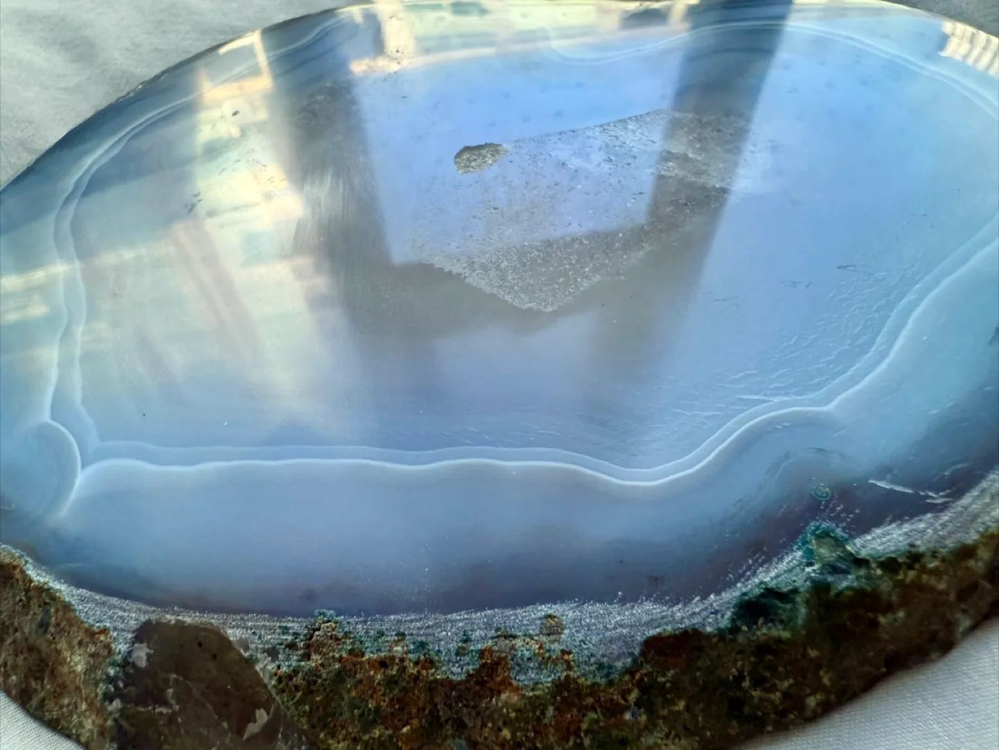 Stunning Blue Agate Large Slice image indicator(9)