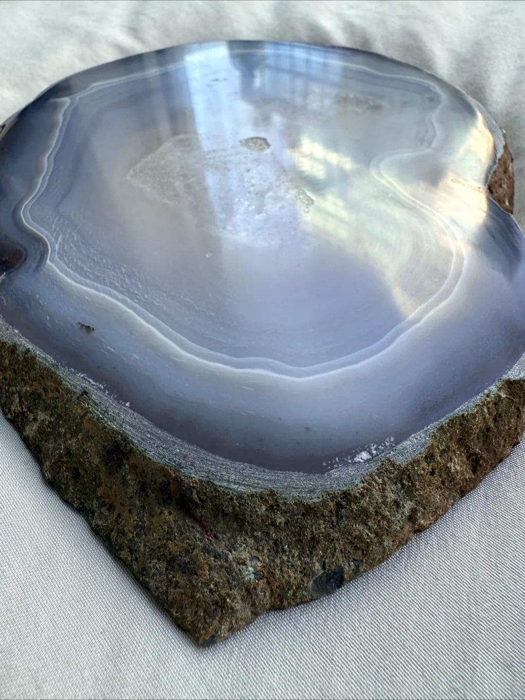 Stunning Blue Agate Large Slice image indicator(8)