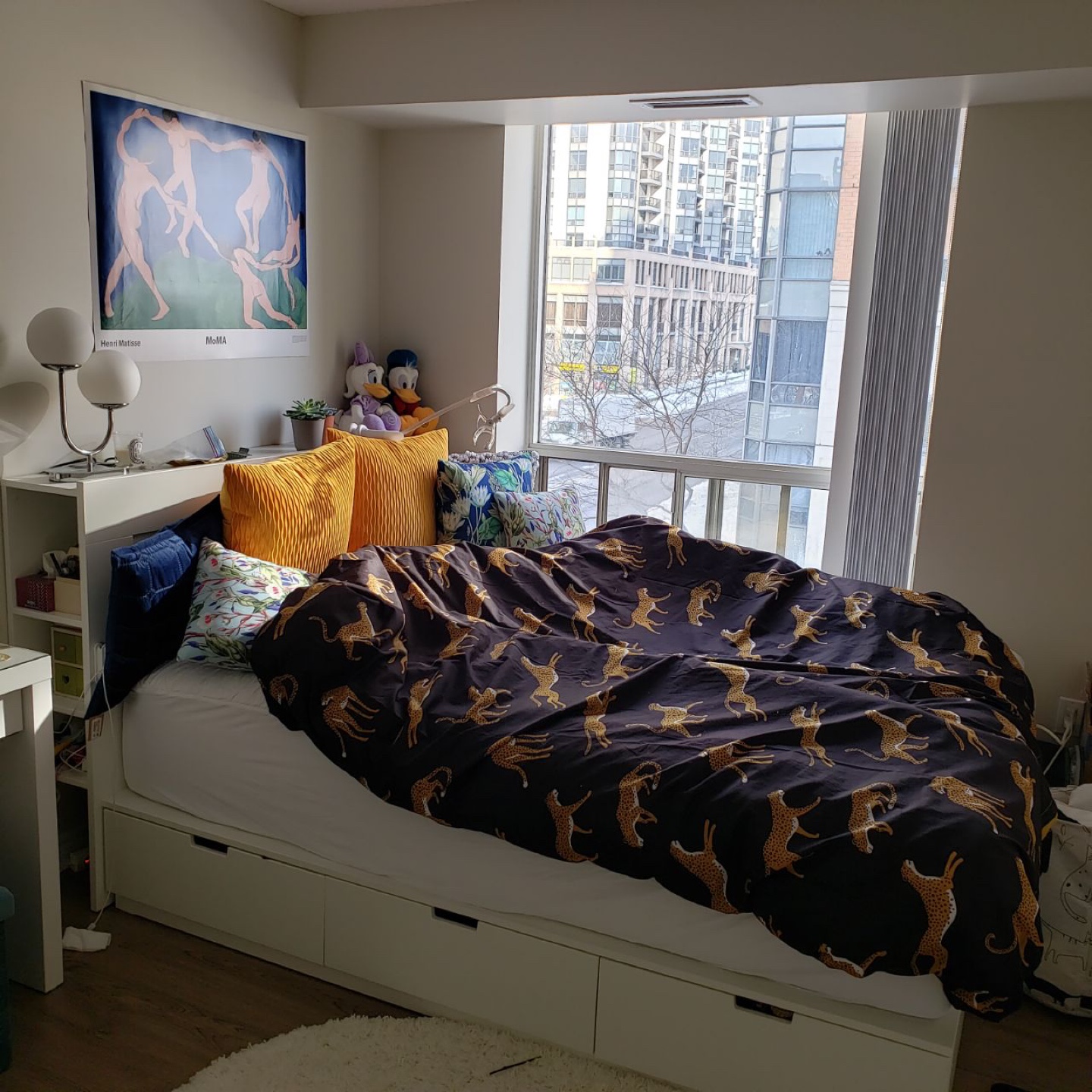 IKEA MALM White Queen Bed Frame with Storage and mattress - photo 2