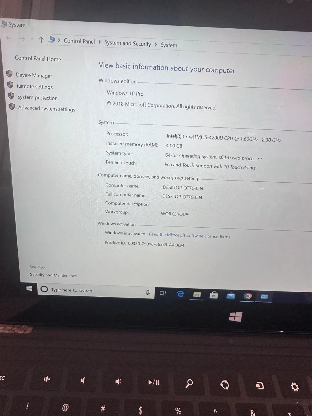 Microsoft Surface Pro 2 with Keyboard ( Touchscreen ) image indicator(6)