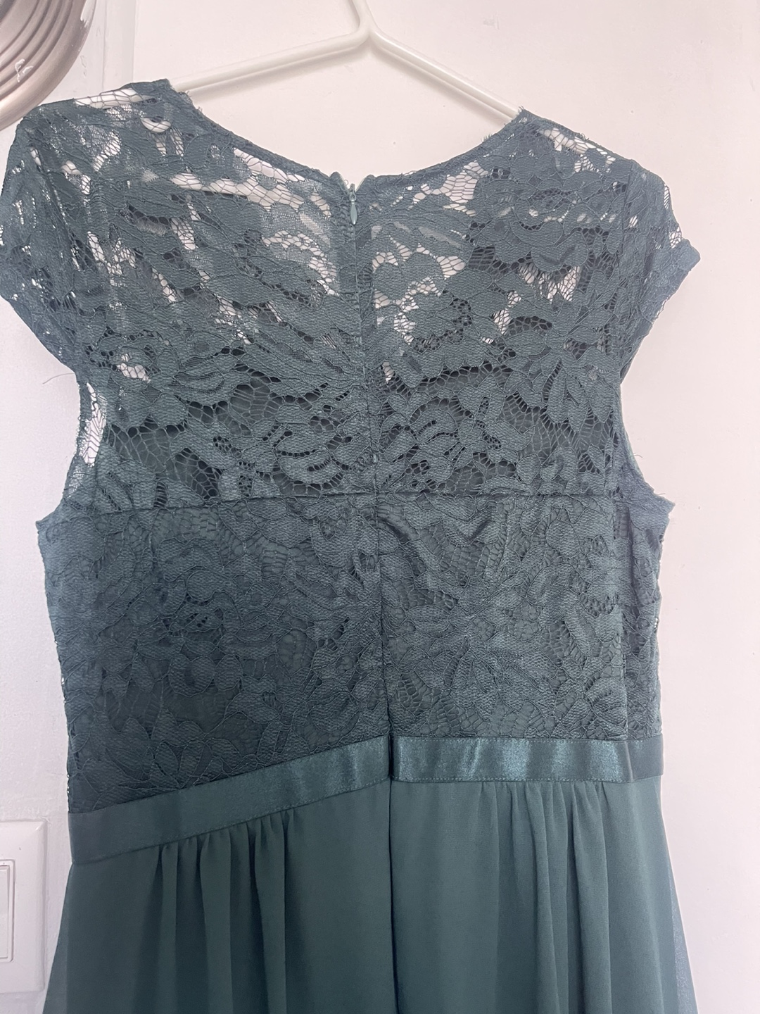 Dark Green Lace Maxi Dress - photo 2