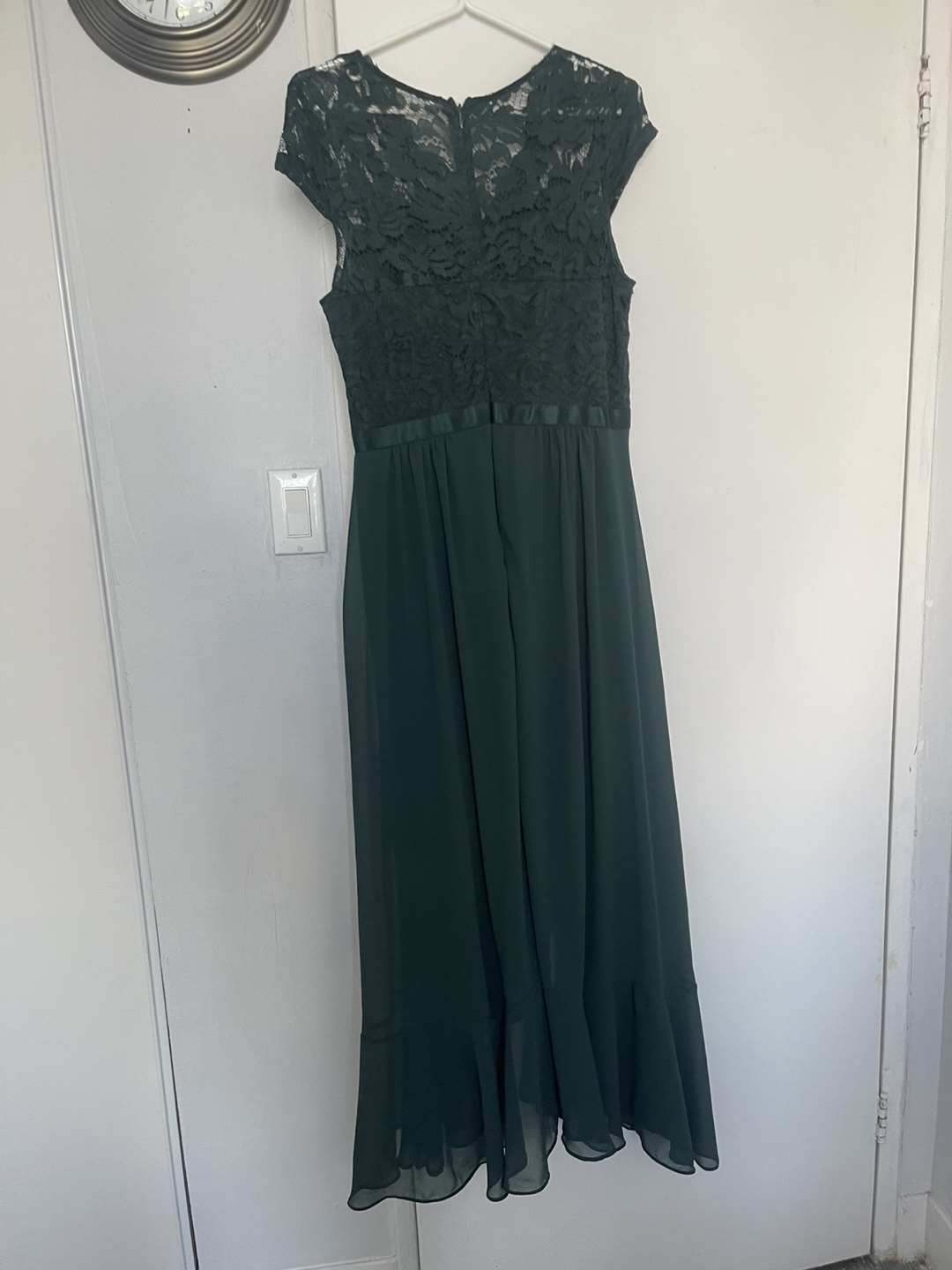 Dark Green Lace Maxi Dress